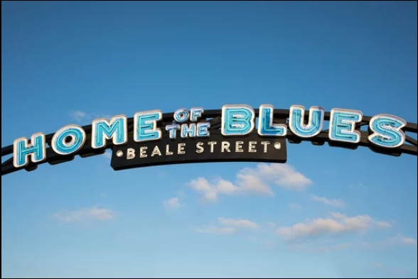 Beale Street Home of the Blues sign in Memphis, Tennessee